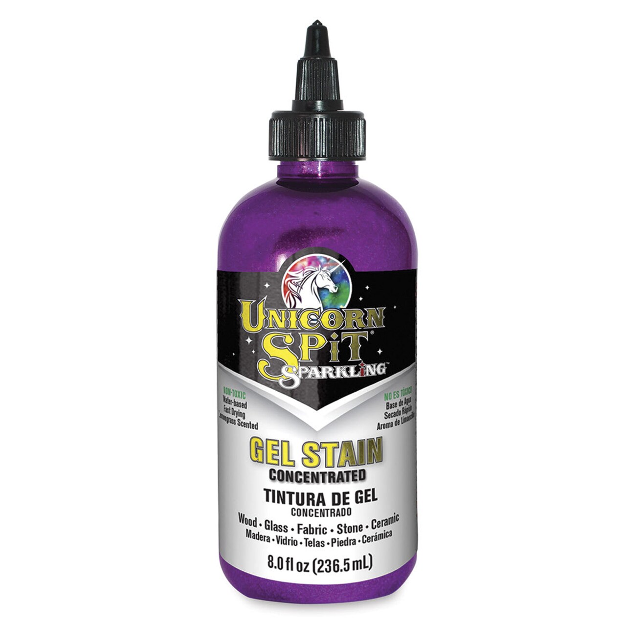Unicorn Spit Gel Stain and Glaze - Violet Vulture, 8 oz, Sparkling, Bottle